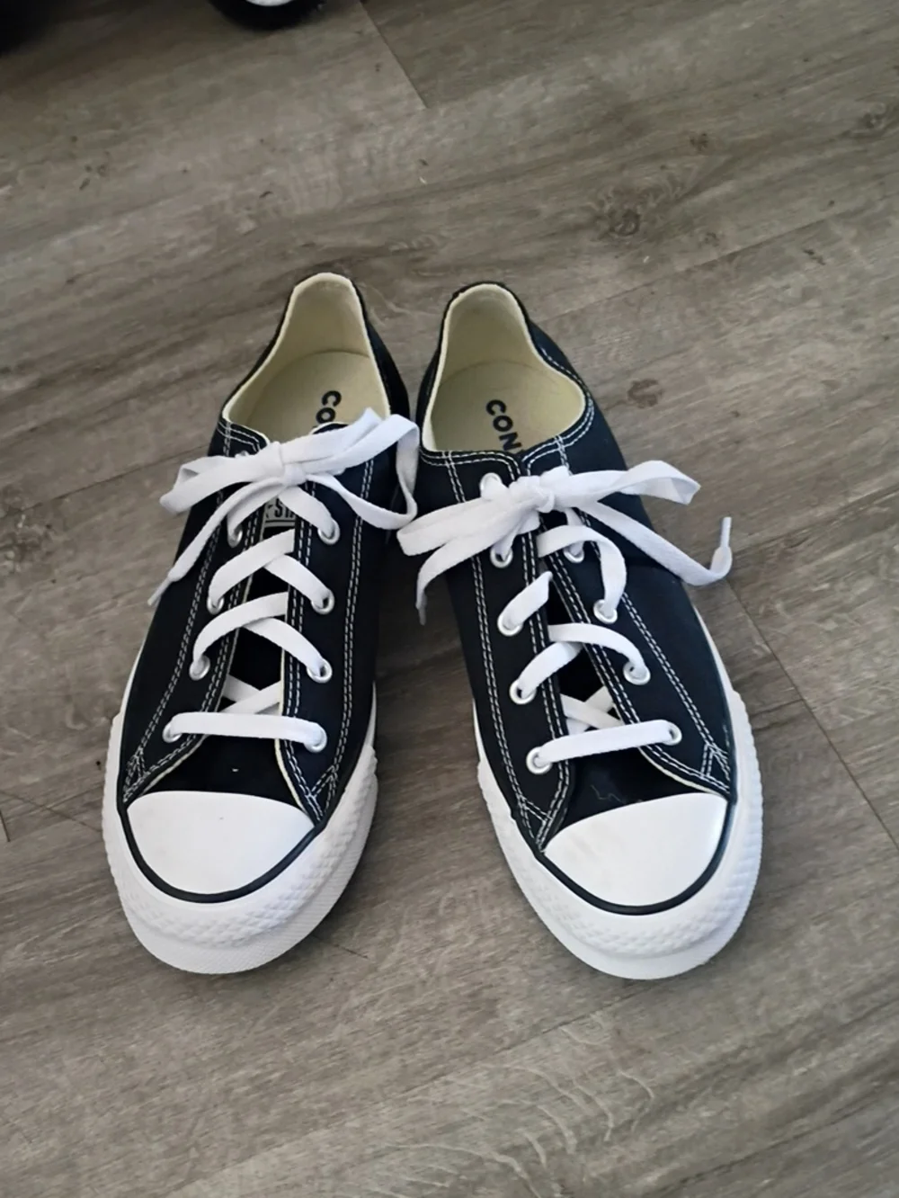 Converse Kids Black Canvas Low-Top Sneakers with White Accents